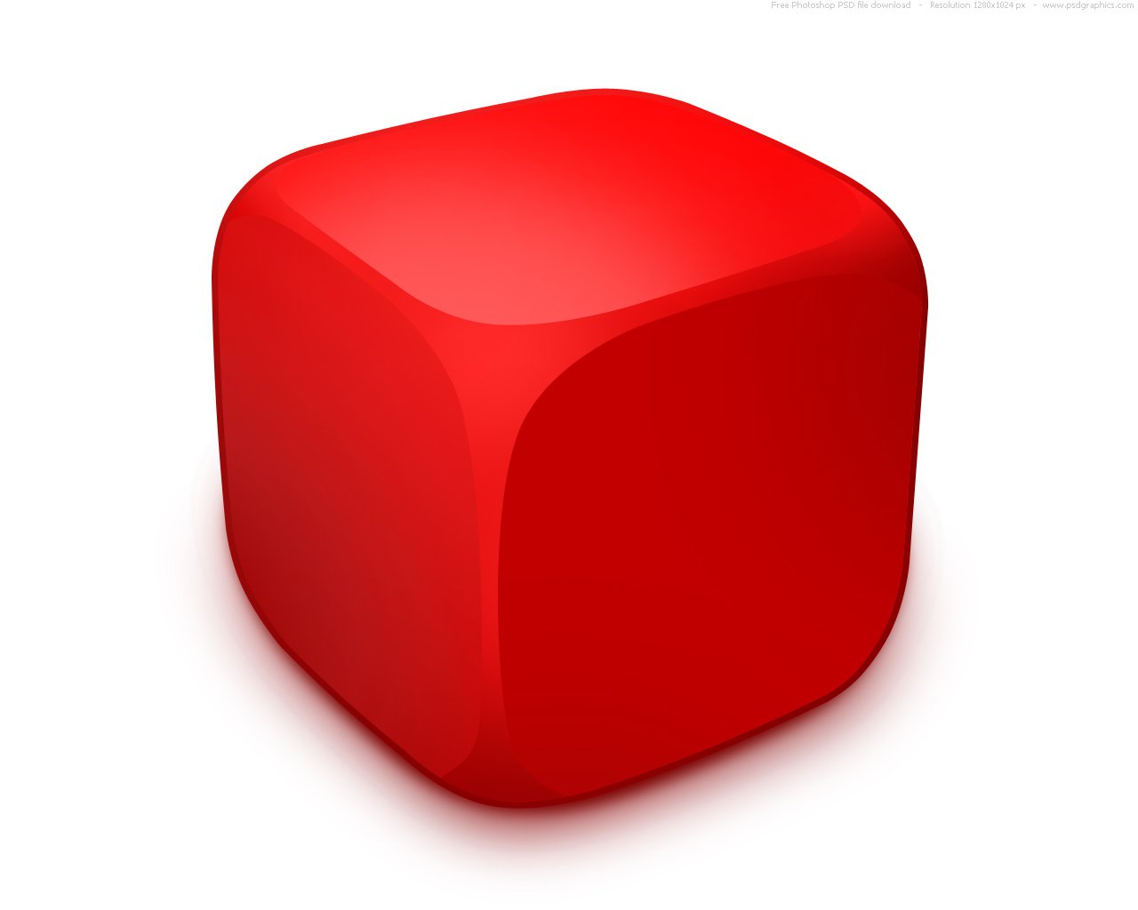PSD red dice icon